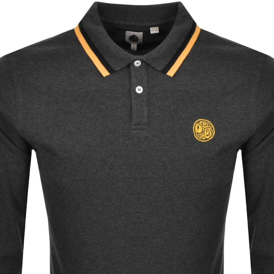 Alternative Image for ProductPretty Green Standard Long Sleeved Polo Grey2
